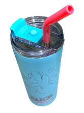 Cargar imagen en el visor de la galería, Alicia en el pais de las maravillas Vaso Termo doble Pared Acero Inoxidable con tapa y Popote
