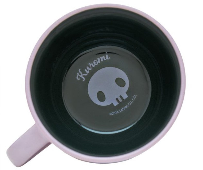 Tazon Kuromi & Baku Taza Jumbo Bitono De Cerámica Sanrio, Color Lila y Negro, Capacidad 820 Ml