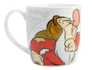 Gruñon Taza con tapa de Cermica Grumpy Blanca Nieves Capacidad 385ml con Caja de Regalo