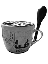 Cargar imagen en el visor de la galería, Pato Donald Taza de Porcelana con Tapa, Cuchara y Caja de Regalo 580 ml
