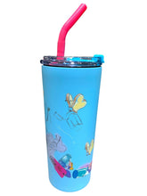 Cargar imagen en el visor de la galería, Alicia en el pais de las maravillas Vaso Termo doble Pared Acero Inoxidable con tapa y Popote
