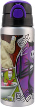 Cargar imagen en el visor de la galería, Jack Skellington Botella de aluminio Extraño Mundo Jack, Termo para Bebidas Frescas. Tapa con Apertura Push Up y Popote
