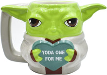 Cargar imagen en el visor de la galería, Taza Yoda 3D cerámica Tarro star wars
