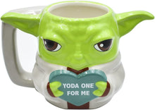 Cargar imagen en el visor de la galería, Taza Yoda 3D cerámica Tarro star wars
