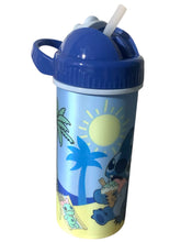 Cargar imagen en el visor de la galería, Stitch Botella de Plastico con popote Vaso capacidad 450ml
