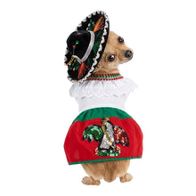 Cargar imagen en el visor de la galería, Disfraz Vestido China Poblana Mexicano Para Mascota Perro Fiestas Patrias Gato Sombrero
