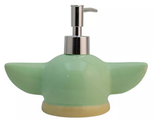 Baby Yoda Dispensador de Jabon de Ceramica 3D Disney Star Wars Grogu capacidad 200 Ml
