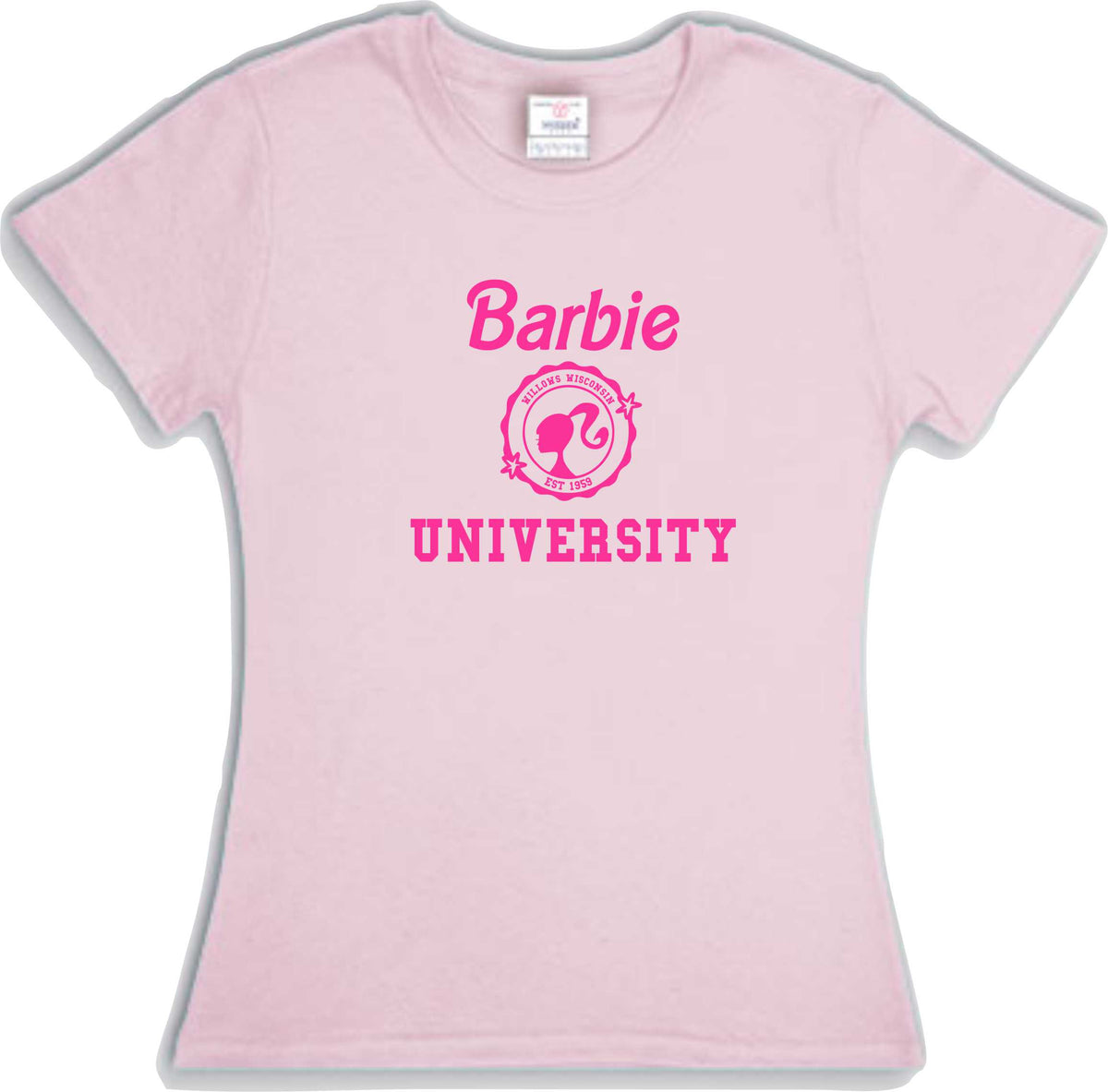Playera Barbie University Dama/Caballero/Infantil