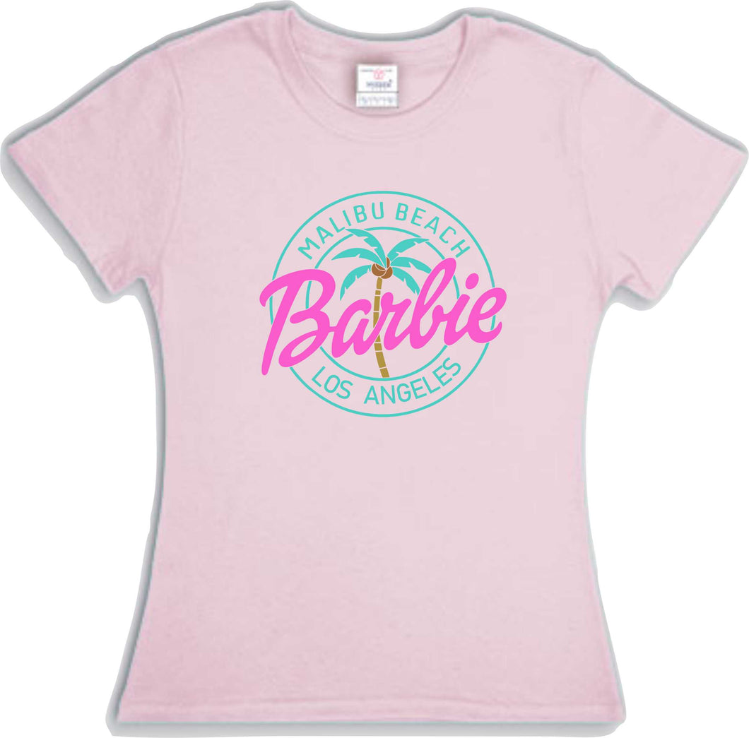 Playera Barbie Malibu Beach Los Angeles Dama / Caballero / Infantil
