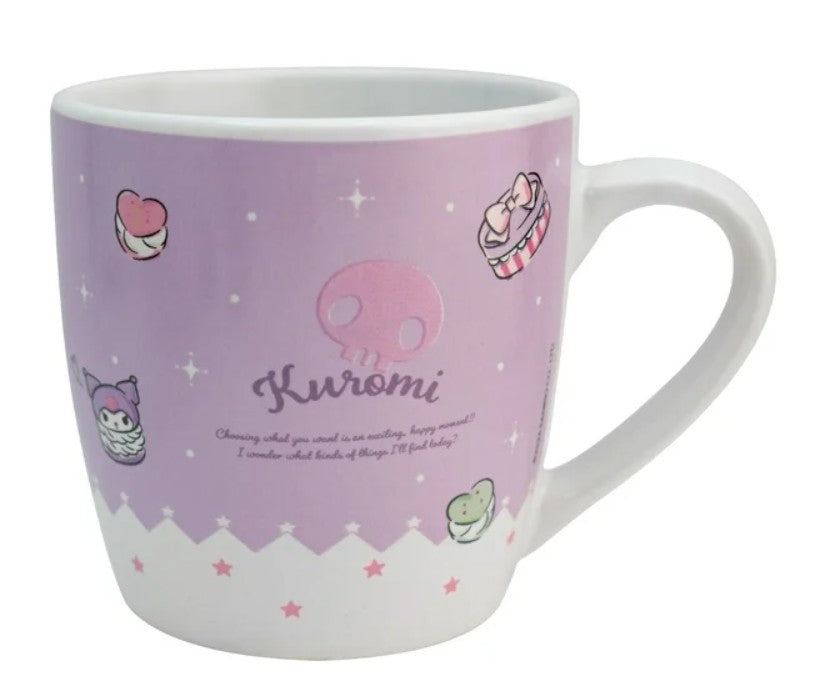 Kuromi Set Desayuno Individual, Taza & Tazon Vajilla Porcelana 2 Piezas, Sanrio con Caja de Regalo