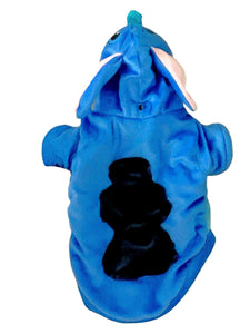Stitch Disfraz Chamarra para Perro con forro de polar Halloween con capucha
