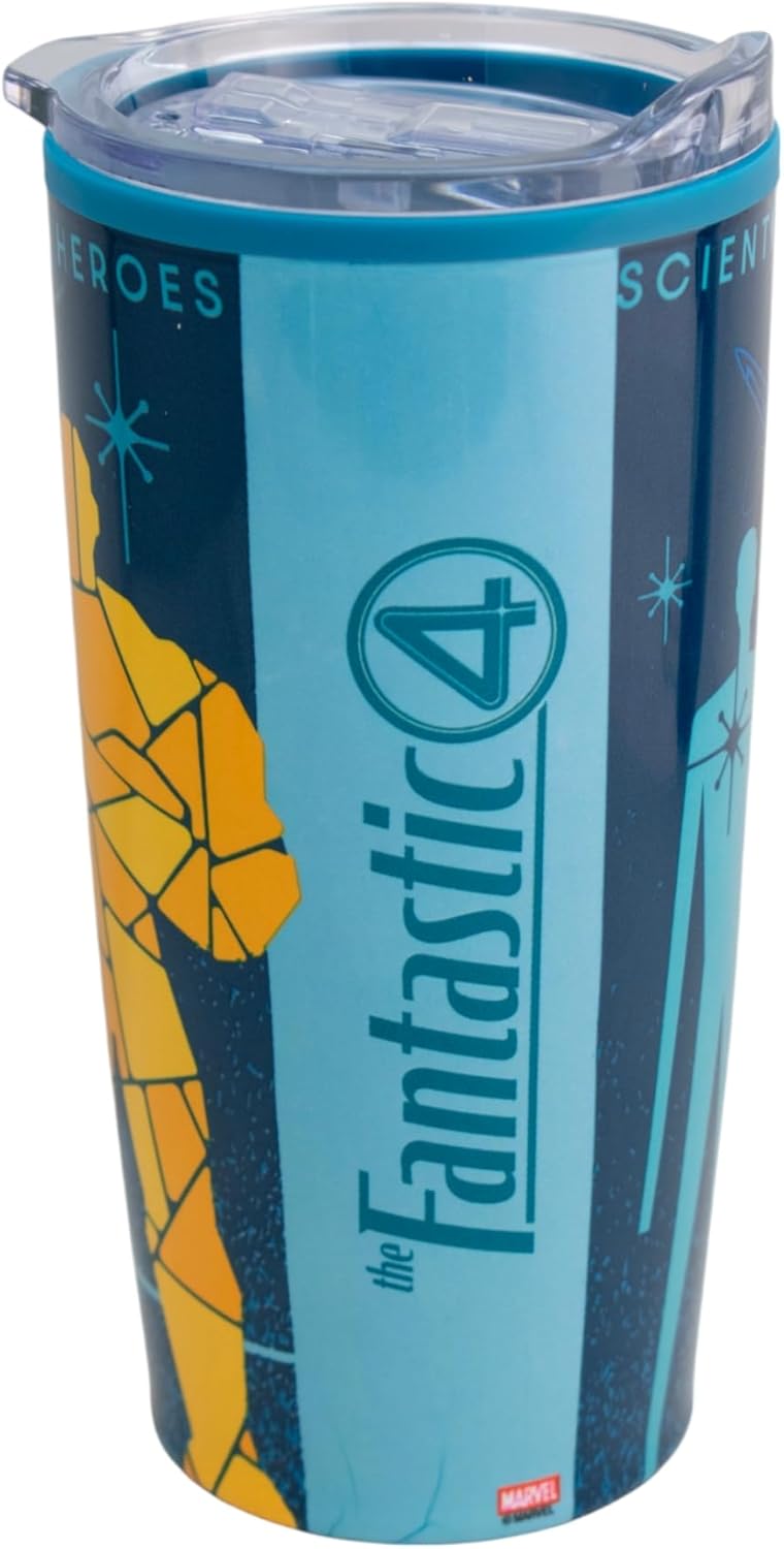 4 Fantasticos Termo doble pared Fantastic 4, Capacidad 500ML, Marvel termo para bebidas calientes super heroes.