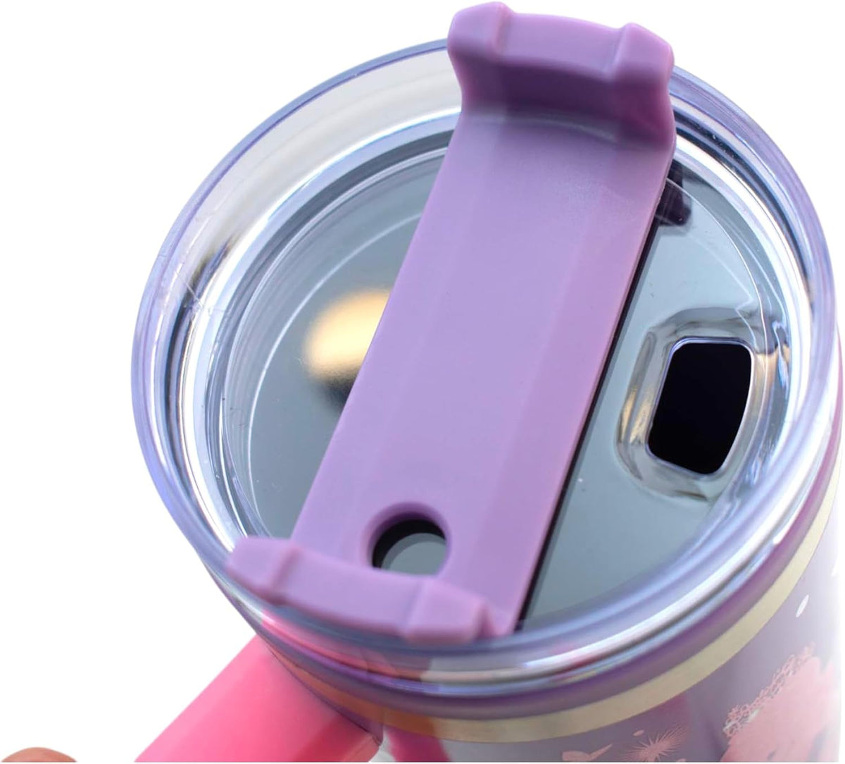Wicked  Termo Alto Doble Pared Con Asa Y Popote Glinda, Capacidad 1.2 L
