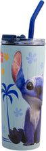Cargar imagen en el visor de la galería, Stitch Vaso Termo doble Pared Acero Inoxidable con tapa y Popote
