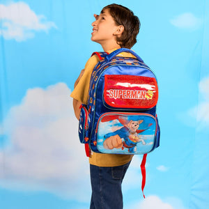 Mochila Superman Krypto  Escolar Primaria  Lenticular