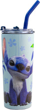 Cargar imagen en el visor de la galería, Stitch Vaso Termo doble Pared Acero Inoxidable con tapa y Popote
