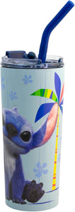 Stitch Vaso Termo doble Pared Acero Inoxidable con tapa y Popote