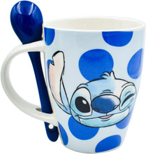 Cargar imagen en el visor de la galería, Stitch Juego de 2 Tazas de Pareja con cucharas Disney Lilo &amp; Stitch Tarros de Ceramica capacidad 310 ml Novios Dia de San Valentin Dia del Amor
