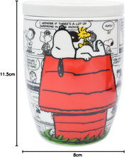 Cargar imagen en el visor de la galería, Snoopy Taza para Café de Porcelana con Tapa Protectora Peanuts Tarro para Bebidas Calientes 354 mililitros con Caja de Regalo
