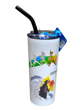 Cargar imagen en el visor de la galería, Personajes DIsney Vaso Termo doble Pared Acero Inoxidable con tapa y Popote Simba Dumbo Peter Pan Balu
