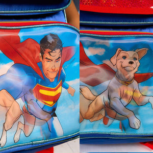 Mochila Superman Krypto  Escolar Primaria  Lenticular