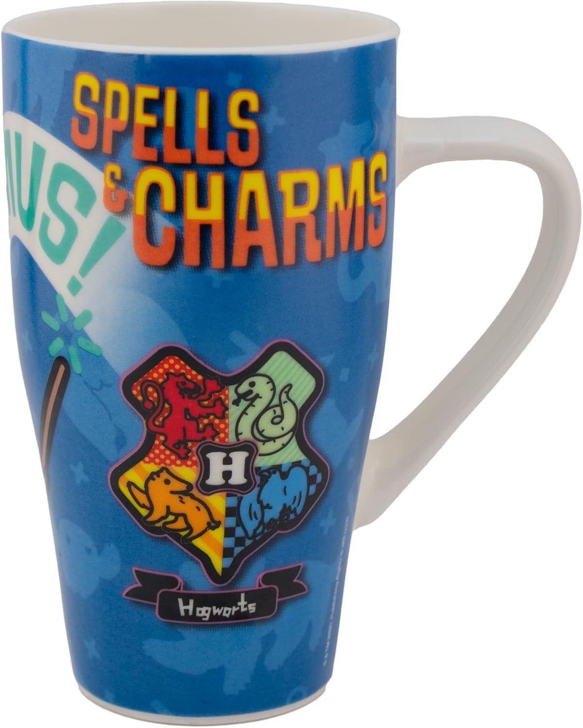 Taza Grande Harry Potter de Porcelana, Warner Bros Chibi Tarro Largo Para Bebidas Calientes con Asa Ergonómica Capacidad Capacidad 600 mililitros