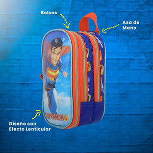 Superman Krypto Lapicera Estuchera Escolar Lenticular