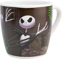 Cargar imagen en el visor de la galería, Jack Skellington Set Desayuno Taza &amp; Tazon Individual Vajilla Porcelana 2 Piezas con Caja de Regalo
