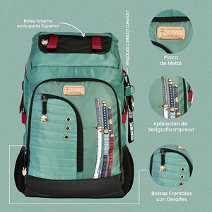 One Piece Mochila Grande Zoro Premium Porta Laptop