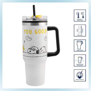 Snoopy Termo Alto doble pared con tapa hermetica Peanuts capacidad 1.2L