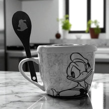 Cargar imagen en el visor de la galería, Pato Donald Taza de Porcelana con Tapa, Cuchara y Caja de Regalo 580 ml
