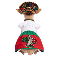 Cargar imagen en el visor de la galería, Disfraz Vestido China Poblana Mexicano Para Mascota Perro Fiestas Patrias Gato Sombrero
