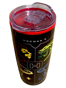 Harry Potter Termo Doble Pared con Tapa Transparente Hogwarts Vaso Térmico Capacidad 450 ml