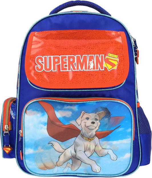 Mochila Superman Krypto  Escolar Primaria  Lenticular