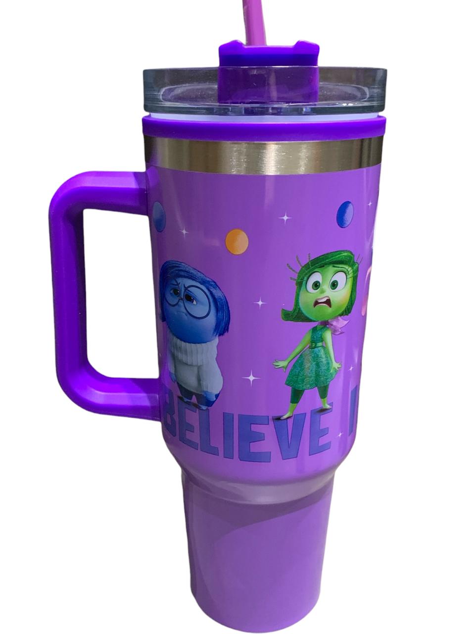 Intensamente Termo Alto doble pared con tapa hermetica Inside Out Disney Pixar capacidad 1.2L