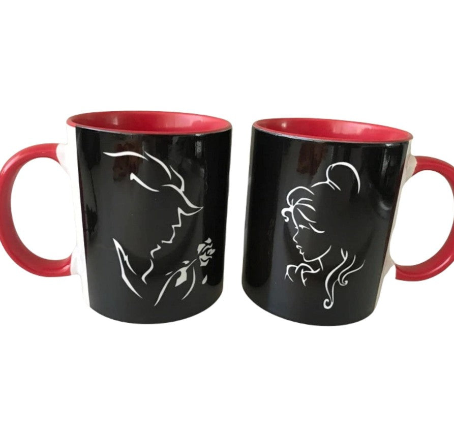 Pkt Tazas Bella Y Bestia Novios Pareja San Valentin