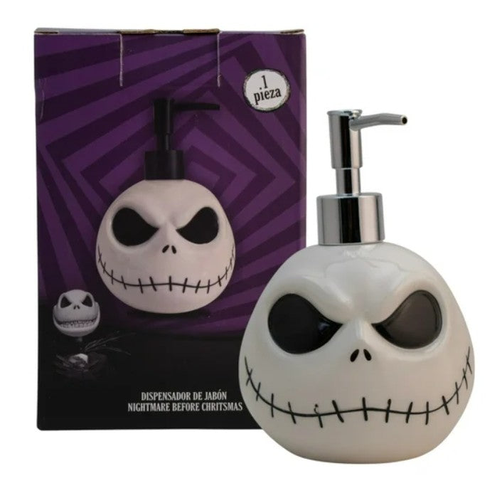 Dispensador Jack Skellington 3D de Cerámica para Jabonera Capacidad 400 Ml con Caja Regalo