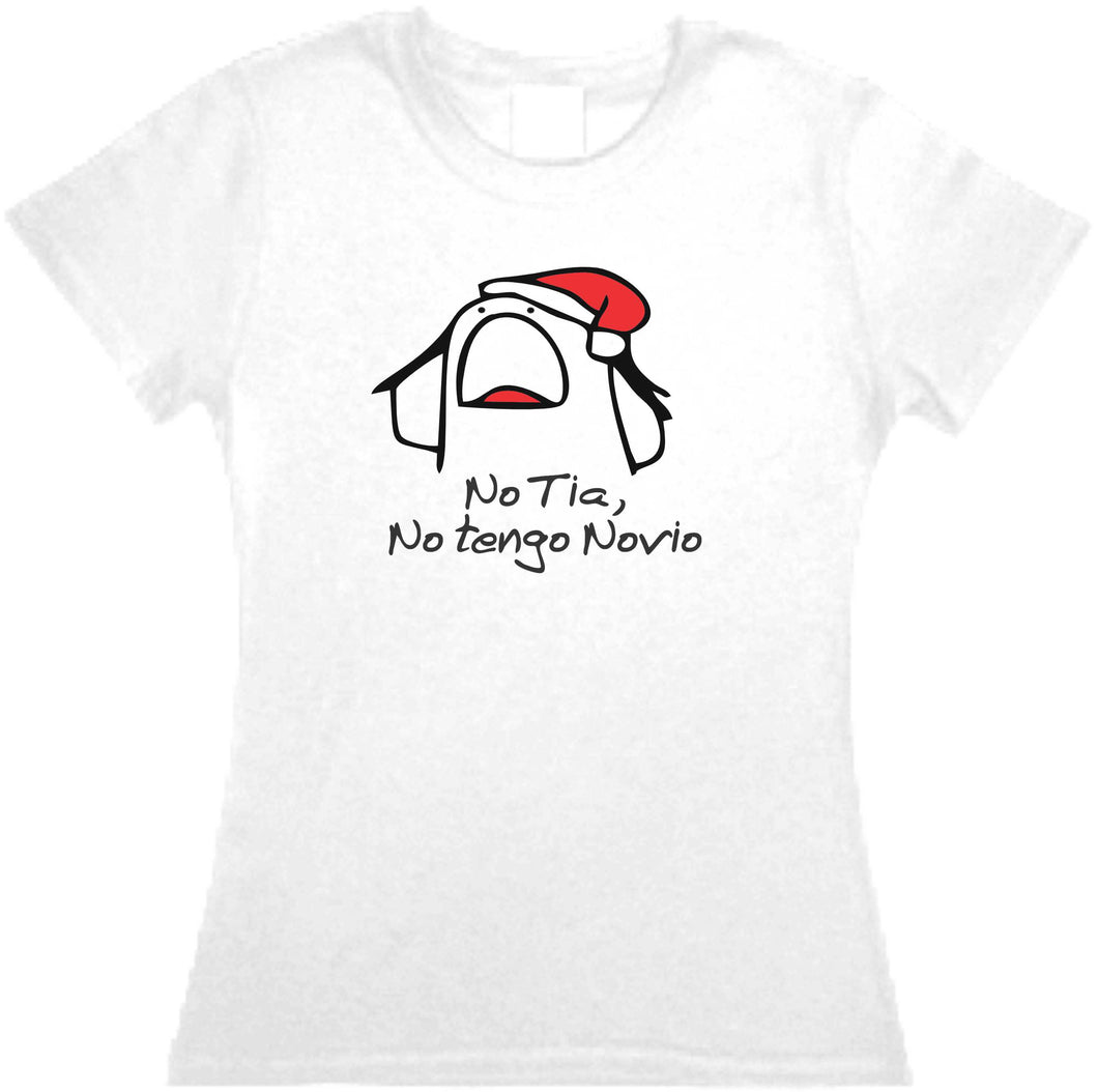 Playera Flork Navidad No tia no Tengo novio Sarcasmo Familia Fiesta