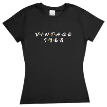 Cargar imagen en el visor de la galería, Playera Cumpleaños Vintage Friends Amigos MD1 Año Personalizable corte Infantil, Dama o Caballero
