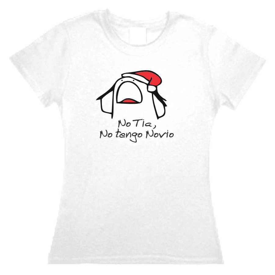Playera Flork Navidad No tia no Tengo novio Sarcasmo Familia Fiesta