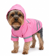 Cargar imagen en el visor de la galería, Impermeable Para Perro Con Capucha Y Tira Reflectante Gato

