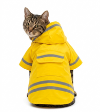 Cargar imagen en el visor de la galería, Impermeable Para Perro Con Capucha Y Tira Reflectante Gato
