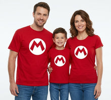 Cargar imagen en el visor de la galería, Set 3 Mario Luigi Princesa Peach Playeras Familia Evento Fiesta Juego Papá Mamá Infantil Cosplay
