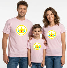 Cargar imagen en el visor de la galería, Set 3 Mario Luigi Princesa Peach Playeras Familia Evento Fiesta Juego Papá Mamá Infantil Cosplay
