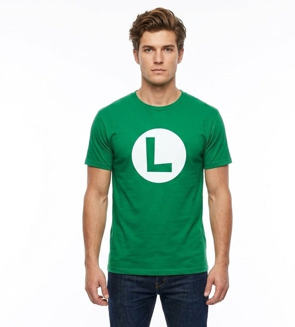Playera Luigi Gamer Mario Mod 1 Dama/Caballero/Infantil Halloween Cosplay