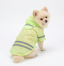 Cargar imagen en el visor de la galería, Impermeable Para Perro Con Capucha Y Tira Reflectante Gato
