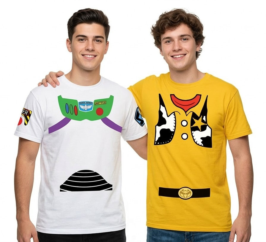 Set Buzz Y Woody 2 Playeras Toy Story Pareja Familia Evento