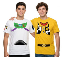 Cargar imagen en el visor de la galería, Set Buzz Y Woody 2 Playeras Toy Story Pareja Familia Evento
