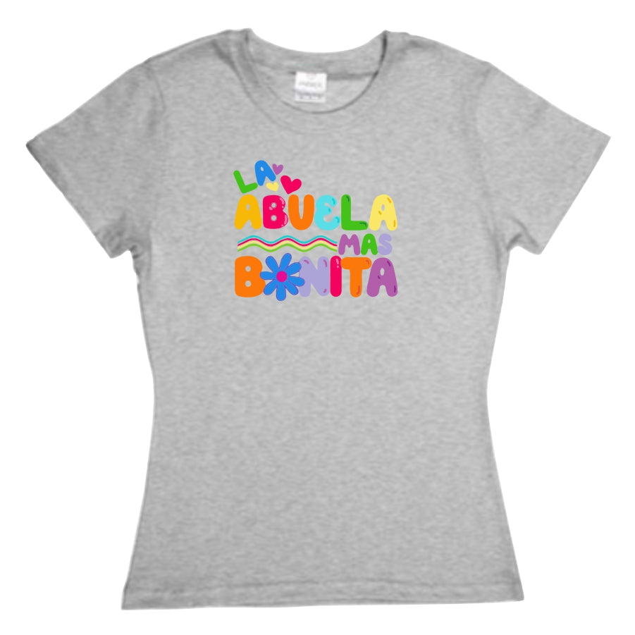 Playera La Abuela mas Bonita Bichota Manga Corta
