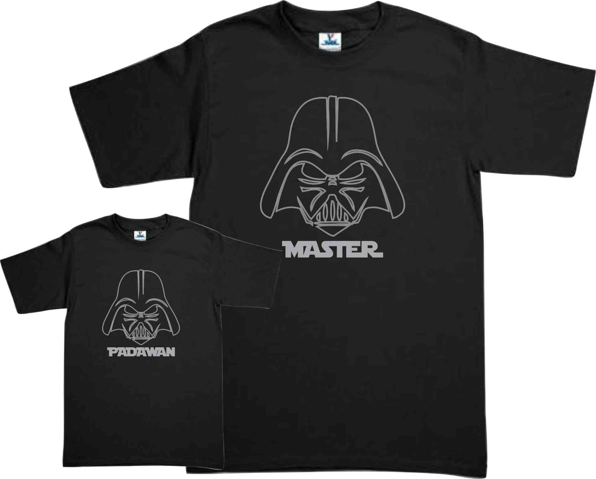Set Master Padawan Padre papa e hijo Dia del Padre Familia Evento Duo Papá e Hijo